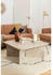 Livetastic Couchtisch Creme Stein quadratisch 90x42x90 cm Couchtische Marmor