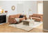 Livetastic Couchtisch Creme Stein quadratisch 90x42x90 cm Couchtische Marmor