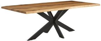 Linea Natura Esstisch Eiche massiv rechteckig X-Form 100x76x180 cm