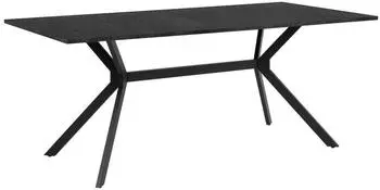 Mid.you Esstisch Schwarz Schiefer rechteckig Stativgestell 90x75x180 cm