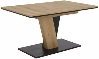 BOXXX Esstisch Schwarz Eiche rechteckig 90x76x140-180 cm ausziehbar
