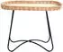 CarryHome Beistelltisch Natur Schwarz Weide oval 30x55x70 cm