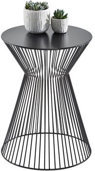Landscape Beistelltisch Schwarz Metall rund 35x46x35 cm