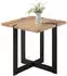 Livetastic Couchtisch Schwarz Eiche Metall Eiche massiv quadratisch 45x50x45 cm