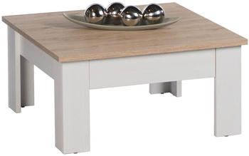 Livetastic Couchtisch Weiß Eiche Lärche 1 Schubladen 78x40x78 cm