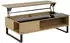 Livetastic Couchtisch Schwarz Eiche Metall Glas rechteckig Kufe 60x35x110 cm