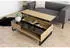 Livetastic Couchtisch Schwarz Eiche Metall Glas rechteckig Kufe 60x35x110 cm