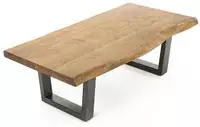 byLIVING Couchtisch "Judy" aus Massivholz, mit nat&uuml;rlicher Baumkante, Breite 120 cm