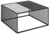 Mid.you Couchtisch Schwarz Glas quadratisch 80x40x80 cm