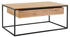 Novel Couchtisch Schwarz Eiche Eiche massiv 1 Schubladen rechteckig 60x41,5x100 cm