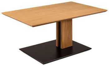 venda Couchtisch Schwarz EicheHolz werkstoff Wildeiche furniert rechteckig 60x47x100 cm