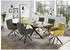 Livetastic Esstisch Schwarz Eiche massiv rechteckig X-Form 100x76x200 cm