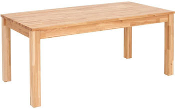 Valdera Esstisch Eiche massiv rechteckig 90x76x180-250 cm ausziehbar