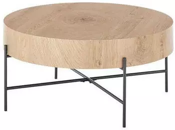 BOXXX Couchtisch Eiche schwarz matt Ø 80 cm