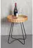 CarryHome Beistelltisch Natur Schwarz Weide rund 43x52x43 cm