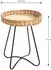 CarryHome Beistelltisch Natur Schwarz Weide rund 43x52x43 cm