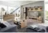 CarryHome Couchtisch Graphit Eiche Artisan 2 Schubladen rechteckig Wange 110x40x65 cm