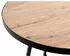 CarryHome Beistelltisch Schwarz Eiche rund X-Form 60x48x60 cm