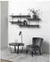 CarryHome Couchtisch Schwarz Marmoroptik rund 77x44x77 cm
