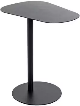 CarryHome Beistelltisch Schwarz Metall organisch rund 38x60x53 cm