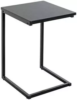 CarryHome Beistelltisch Schwarz Metall rechteckig Kufe 35x60x33 cm