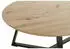 CarryHome Couchtisch Schwarz Eiche rund 80x41x80 cm