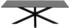 Livetastic Couchtisch Schwarz Metall Glas rechteckig 70x46x130 cm