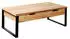 Livetastic Couchtisch Eiche Metall 2 Schubladen rechteckig Kufe 59x40x118 cm