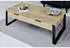 Livetastic Couchtisch Eiche Metall 2 Schubladen rechteckig Kufe 59x40x118 cm