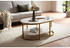 Livetastic Couchtisch Weiß Hochglanz Marmoroptik rechteckig 60x45x100 cm