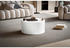 Livetastic Couchtisch Weiß Hochglanz rund 60x30x60 cm