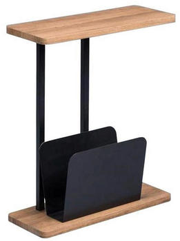 M2 Kollektion Beistelltisch Schwarz Eiche Metall rechteckig 50x60x20 cm