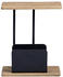 M2 Kollektion Beistelltisch Schwarz Eiche Metall rechteckig 50x60x20 cm