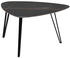 M2 Kollektion Beistelltisch Schwarz Stein Metall Freiform eckig 68x45x83 cm