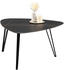 M2 Kollektion Beistelltisch Schwarz Stein Metall Freiform eckig 68x45x83 cm