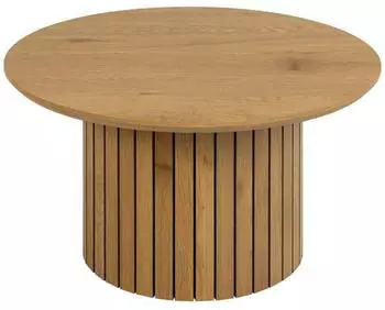 Mid.you Couchtisch Eiche furniert rund 80x42x80 cm
