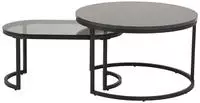 ACTONA GROUP Couchtisch "Spiro,Tisch-set, 2-teilig, 1 rund & 1 oval, Scandi-Stil"