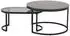 Mid.you Couchtisch Schwarz Metall Glas Uni 70x42x70 cm