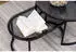 Mid.you Couchtisch Schwarz Metall Glas Uni 70x42x70 cm