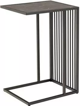 Mid.you Beistelltisch Schwarz Kunststoff quadratisch 35x63x43 cm