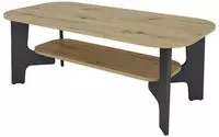 byLIVING Couchtisch "JONNY" Tischplatte Artisan Eiche o. Old Wood, Gestell anthrazit,