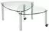 Vierhaus Couchtisch Edelstahl Klar Glas Metall organisch 80x43x80 cm