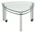 Vierhaus Couchtisch Edelstahl Klar Glas Metall organisch 80x43x80 cm
