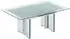 Vierhaus Couchtisch Transparent Metall Glas rechteckig Wange 75x56-75x125-166 cm
