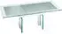 Vierhaus Couchtisch Transparent Metall Glas rechteckig Wange 75x56-75x125-166 cm