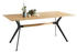 Linea Natura Esstisch Schwarz Eiche Hartrechteckig X-Form 90x75x180 cm
