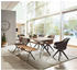 Linea Natura Esstisch Schwarz Eiche Hartrechteckig X-Form 90x75x180 cm