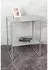 CarryHome Beistelltisch Grau Metall rechteckig Kufe 35x60x45 cm