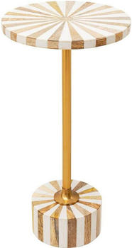 KARE Beistelltisch Weiß Gold Metall Kunststoff rund 25x50x25 cm