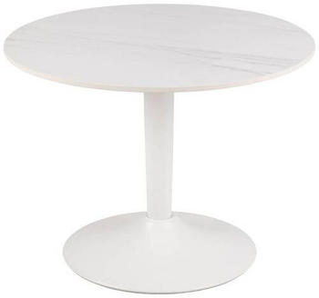 Livetastic Beistelltisch Wei&szlig; Keramik rund 60x45x60 cm